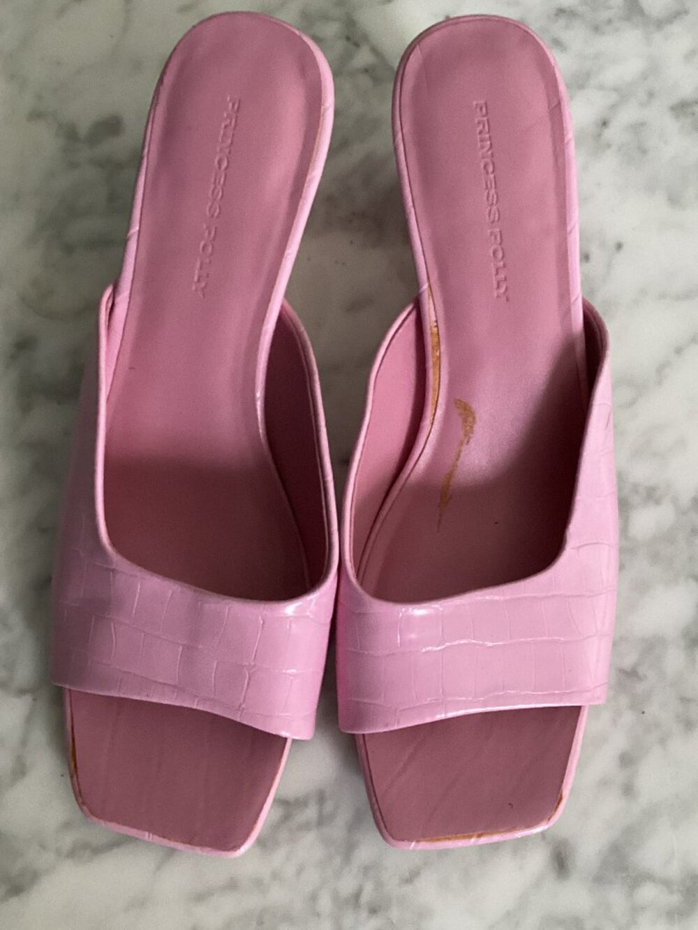 Princess Polly Pink Slip-on Heels - sz 9